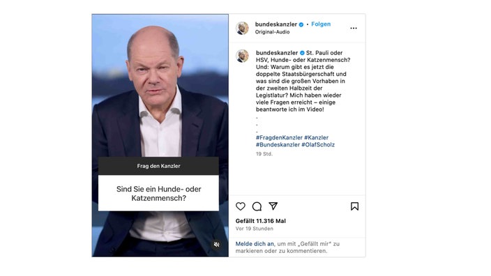 Olaf Scholz beantwortet Fragen