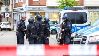 Polizisten auf einem Einsatz in Hagen