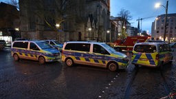 Polizeiwagen am Einsatzort in Dortmund