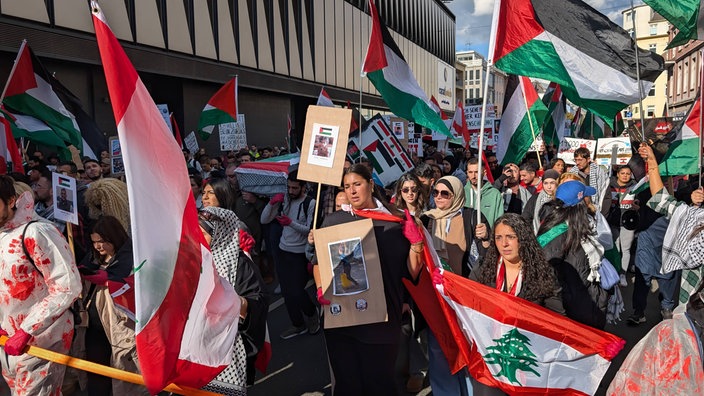 Pro-Palästina-Demonstration in Düsseldorf