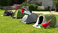 Protest-Camp auf dem Campus der Universität zu Köln