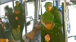 Die Bilder einer Überwachungskamera sollen die RAF-Terroristen Burkhard Garweg (vorne) und Ernst-Volker-Staub (hinten) zeigen.