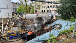 Die Baustelle für den Gewässerschutz in Wuppertal 