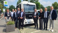 Offizielle Inbetriebnahme des autonom fahrenden Shuttle-Busses 