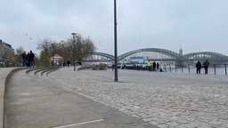 Die neue Promenade am Rheinufer in Köln