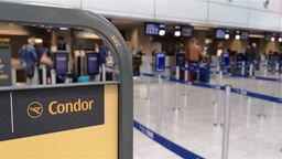 Condor-Schalter im Flughafen Düsseldorf