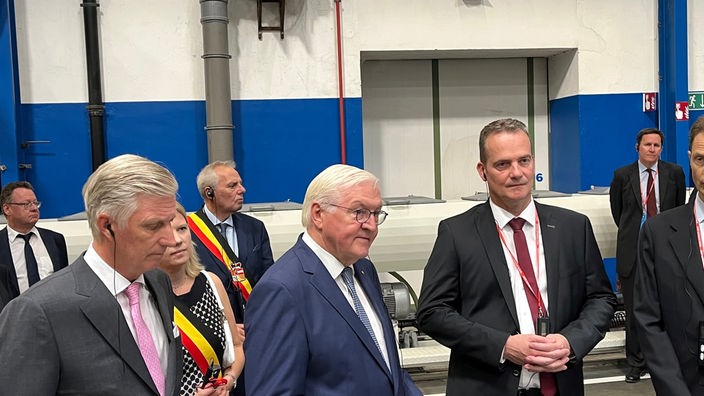 Besuch des Kabelwerks in Eupen vom deutschen Bundespräsidenten 