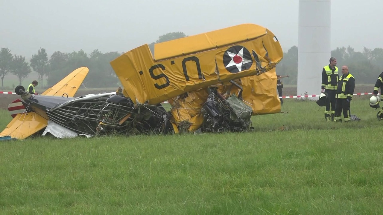 Wrack des abgestürzten Flugzeugs