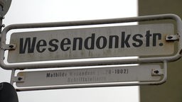 Straßenschild der Wesendonkstraße
