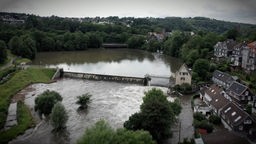 Überschwemmung am Beyenburger Stausee.