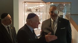 Rabbi Chaim Kornblum und Arno Gerlach vom Freundeskreis Beer-Sheva