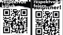 Zwei QR-Codes der Respekt-Kampagne
