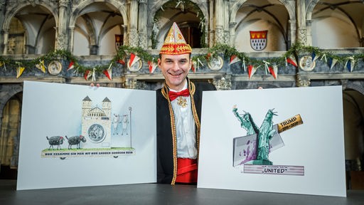 Kölner Karneval stellt erste Motivwagen für den Rosenmontagszug vor
