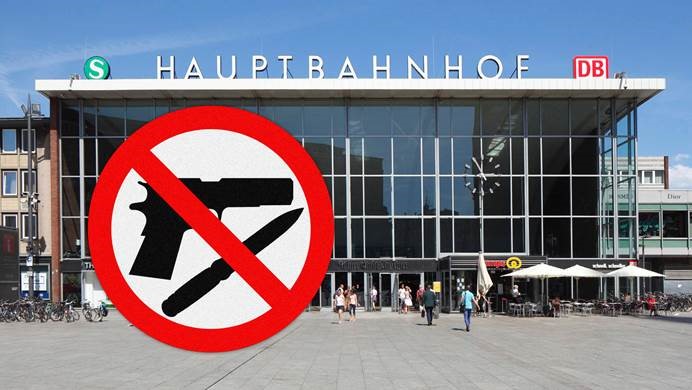 Kölner Hauptbahnhof Waffenverbot