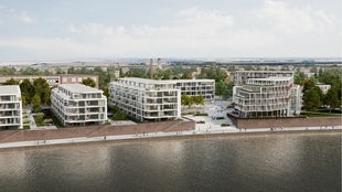 Eine voraussichtliche Ansicht des "Rheinblicks" in Krefeld.
