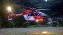 Rettungshubschrauber startet nach Wanderunglück in Wuppertal