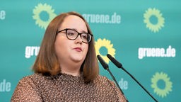 Pressekonferenz mit Ricarda Lang, Bundesvorsitzende von Bündnis90/Die Grünen