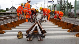 Bauarbeiten an der Riedbahn