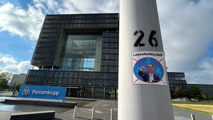 Proteste vor ThyssenKrupp-Zentrale in Essen am 12.09.2024