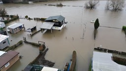 DLRG-Station Hagen im Hochwasser 