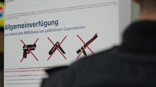 Am Dortmunder Hauptbahnhof sind gerade sämtliche Waffen verboten