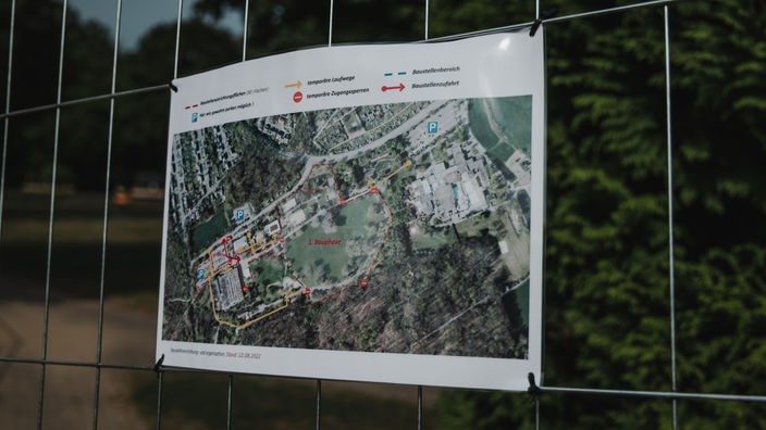 Lageplan Umbau im Revierpark Gysenberg