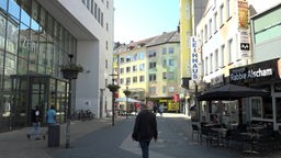Die Brückstraße in Dortmund auf der Höhe des Schauspielhauses