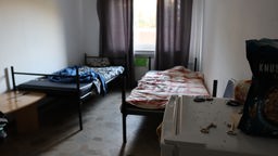 Zwei Betten in Sammelunterkunft für Leiharbeiter in Kleve