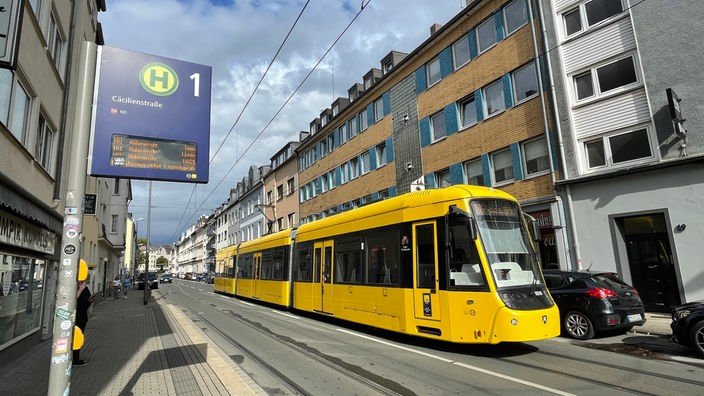 Test für Schienenschutz an der Cäcilienstraße in Essen 