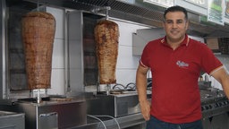 Mitarbeiter in einem Kebabhaus in der Unnaer Innenstadt