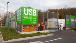 Das Unternehmensgeländer des Umweltservice Bochum von außen