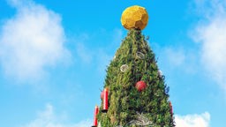 Die Kugel auf der Spitze des Dortmunder Weihnachtsbaumes