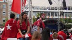 Junger Türkei-Fan beim Public-Viewing in Dortmund
