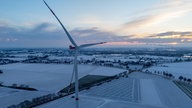 Schneebdeckte Landschaften im Kreis Kleve