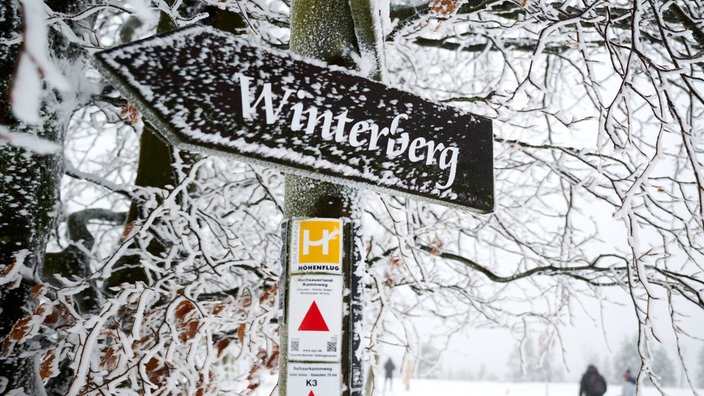 "Winterberg" steht auf einem Wegweiser