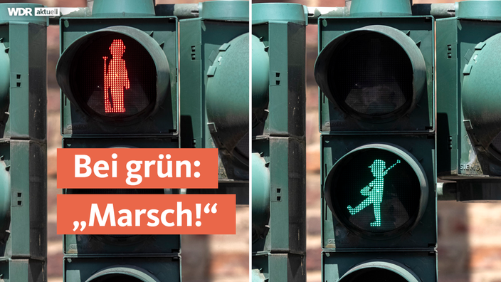 Mönchengladbach: Ampelmannchen im Schützen-Look