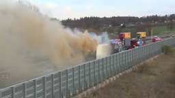 Brennender Lkw auf der A3