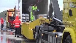 Farbe auf Autobahn: Sperrung A1