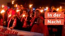 Fackelzug in der Nacht bei Streik I tn