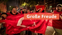 Türkei-Fans feiern Einzug ins EM-Viertelfinale
