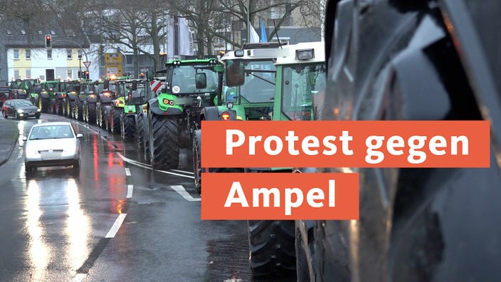 In Siegen protestieren Landwirte gegen die Agrar-Kürzungen der Bundesregierung