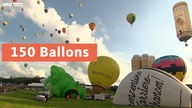150 Ballons bei der Montgolfiade in Warstein