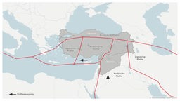 Die Tektonischen Platten unter der Türkei und Syrien