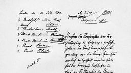 Telegramm über die Unterredung Wilhelms I. v. Preußen mit dem frz. Botschafter Benedetti