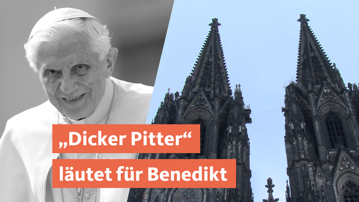 Der "Dicke Pitter" im Kölner Dom läutet für den verstorbenen Benedikt XVI.