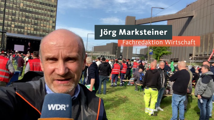 TN - Tausende Stahlarbeiter protestieren in Duisburg