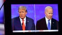 Trump und Biden während dem TV-Duell