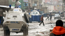 In der osttürkischen Stadt Van geht die Polizei streife