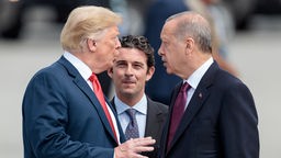US-Präsident Donald Trump (links) mit türkischem Präsidenten Recep Tayyip Erdogen (rechts)