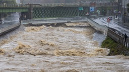 Hochwasser in Wien, Österreich